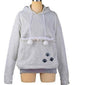 Dog Lovers Hoodie With Dog Cuddle Kangaroo Pouch (With Ears)